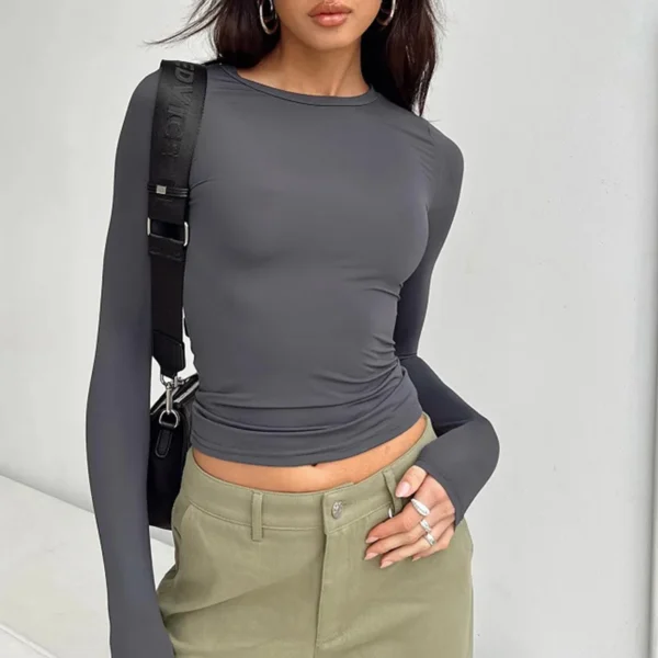 Women Casual Long Sleeve T-Shirts Spring Autumn Streetwear - Image 7